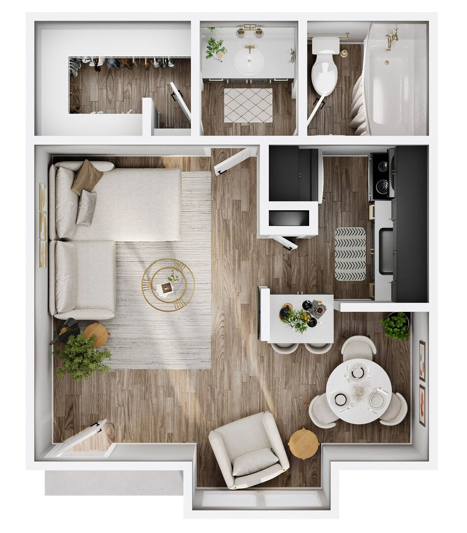 Studio Apartment – 2101 Hayes Rd #1913, Houston, TX 77077
