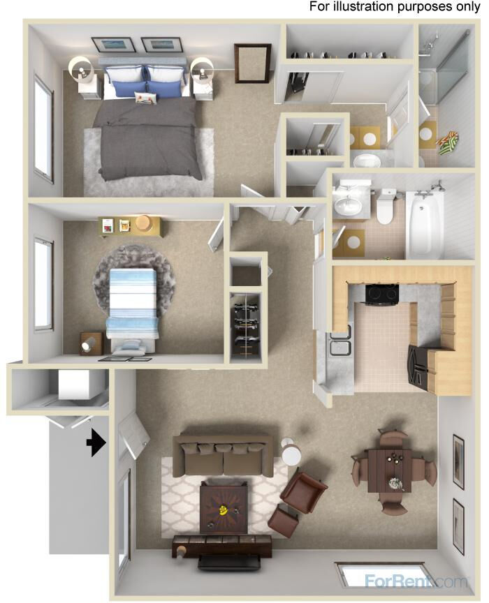 Two Bedroom floor plan