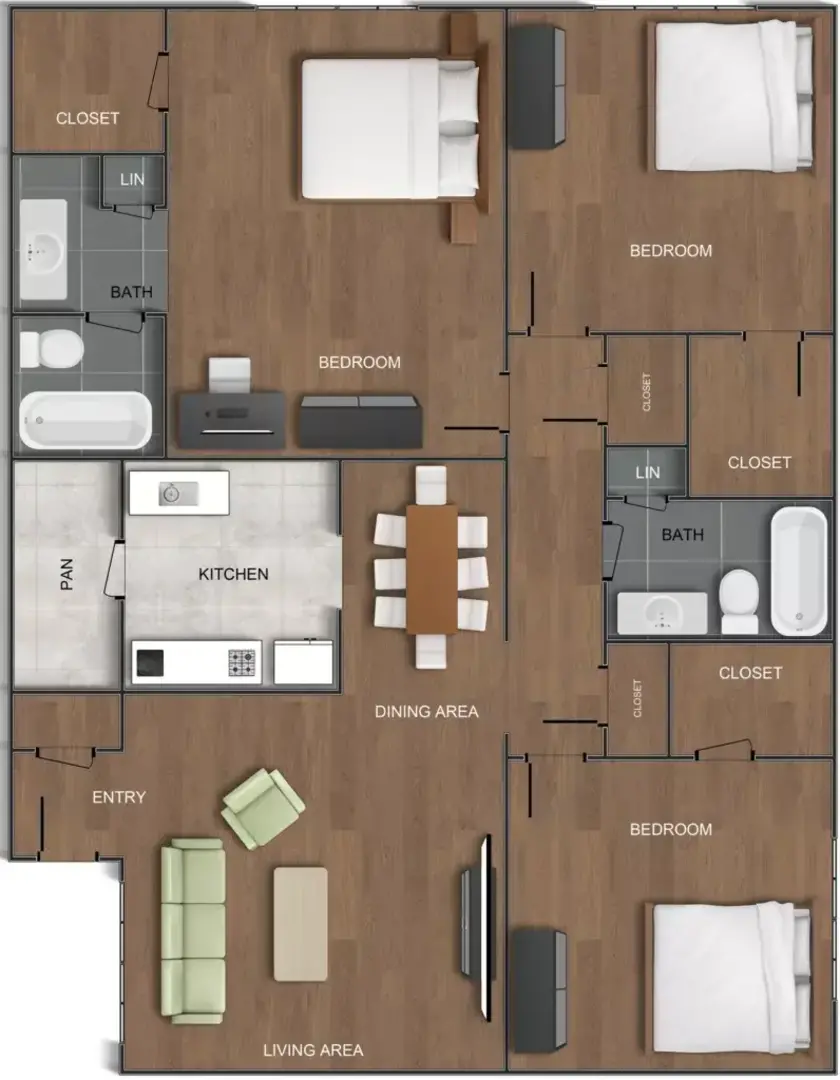3 Bedroom Apartment – 621 Richey Street #721-34, Pasadena, TX 77506