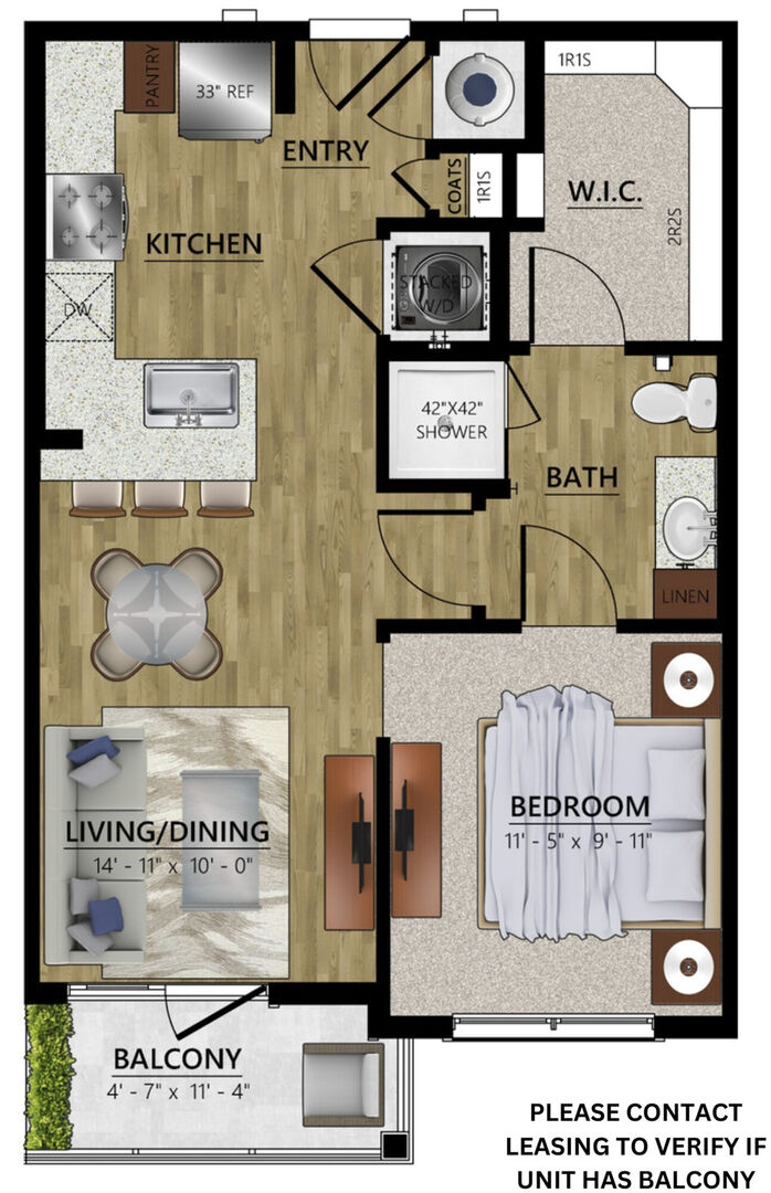 1 Bedroom Apartment – 2019 North Shepherd Drive #2409, Houston, TX 77008