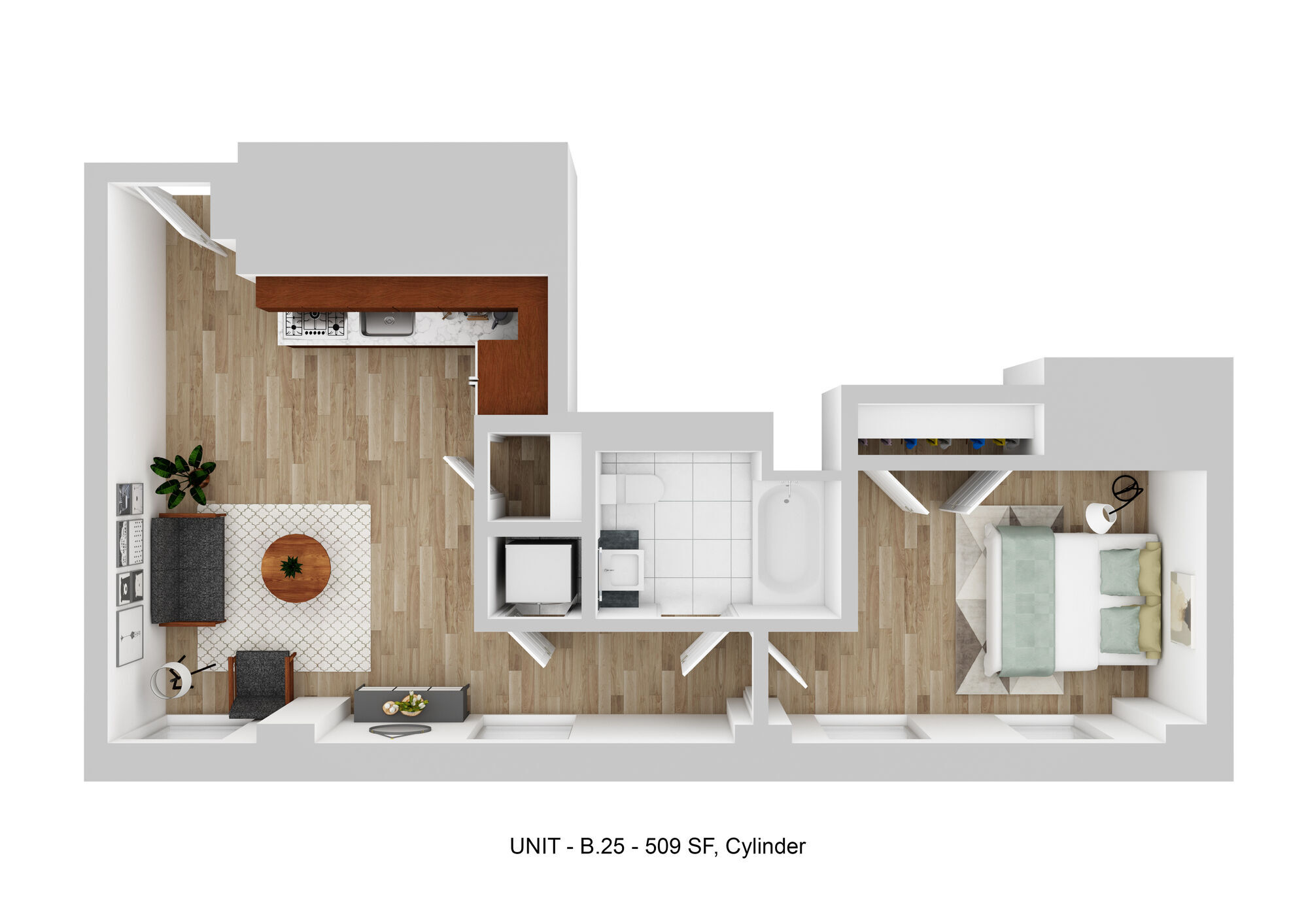 Cylinder floor plan