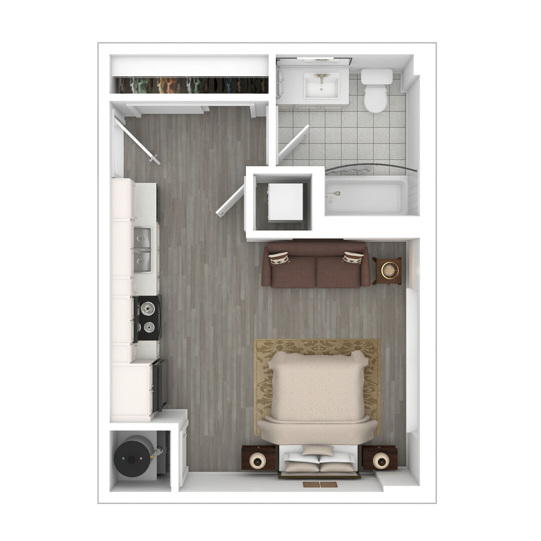 Studio D floor plan