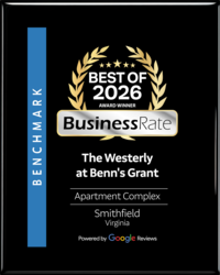 The Westerly at Benn's Grant: Business Rate Benchmark plaque for Best of 2026, apartment complex