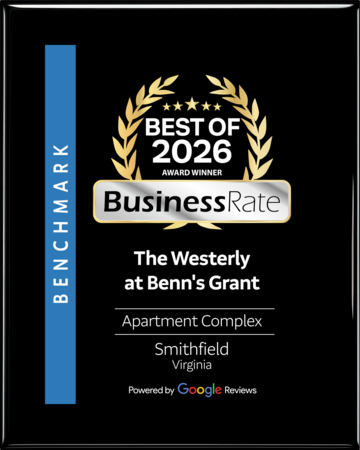 The Westerly at Benn's Grant: Business Rate Benchmark plaque for Best of 2026, apartment complex