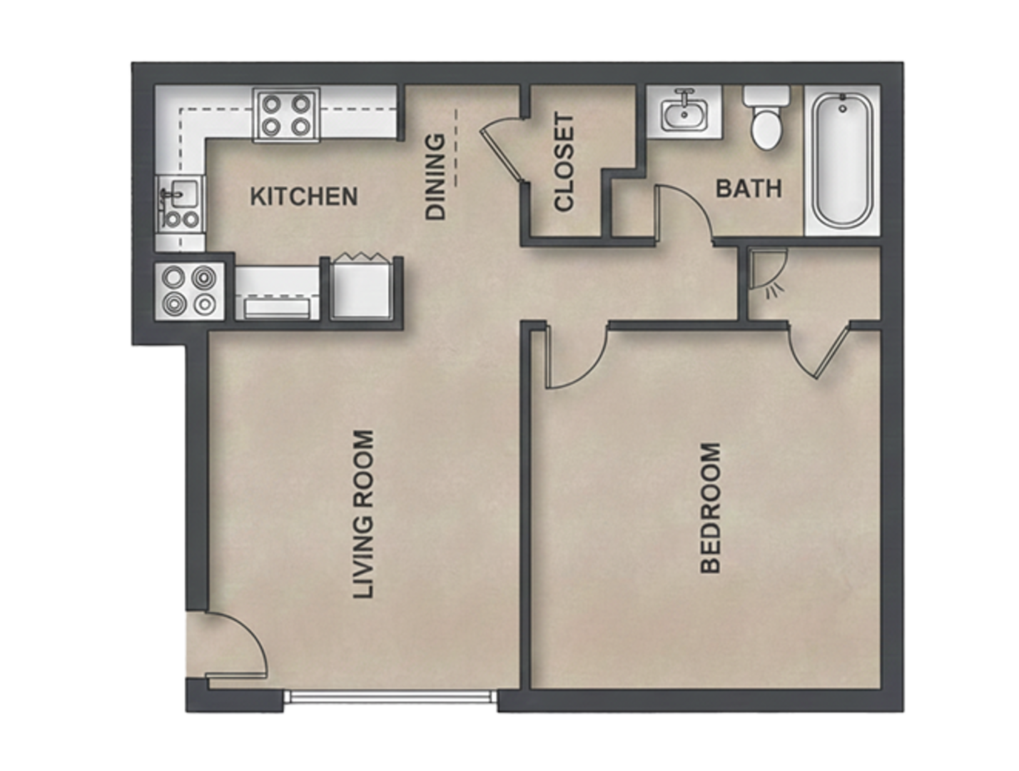 1 Bedroom Apartment – 3954 Arlington Square Drive #135, Houston, TX 77034