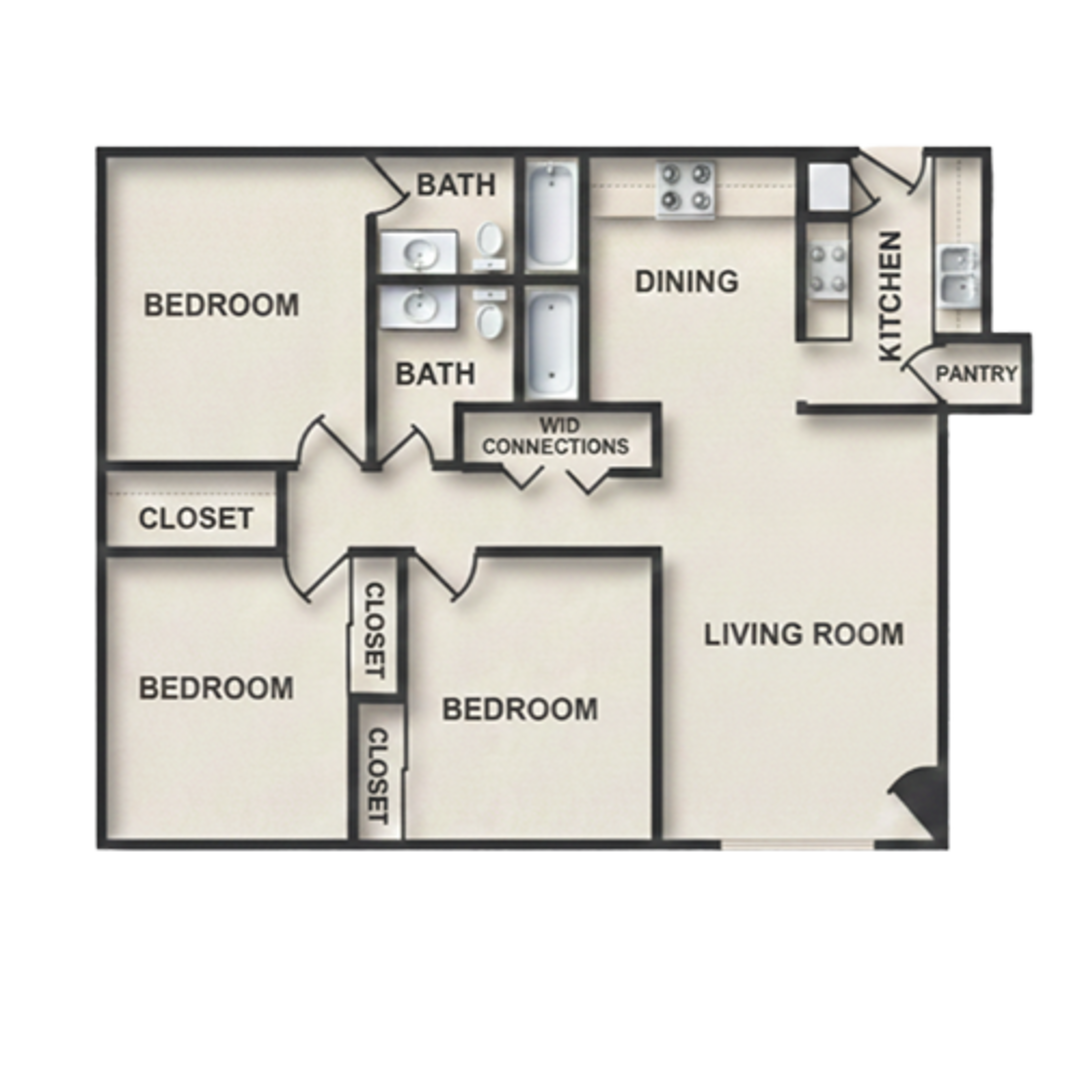 3 Bedroom Apartment – 3954 Arlington Square Drive #91, Houston, TX 77034