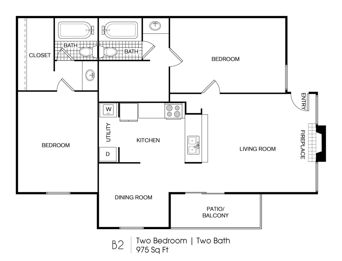 2 Bedroom Apartment – 300 N Vista Dr #707, Houston, TX 77073
