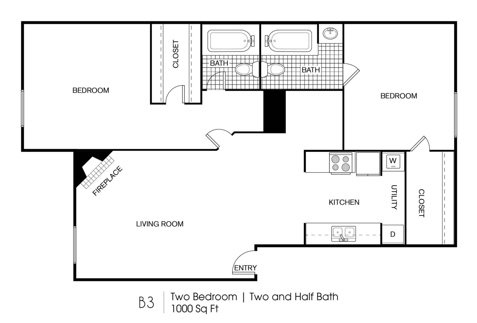 2 Bedroom Apartment – 300 N Vista Dr #615, Houston, TX 77073