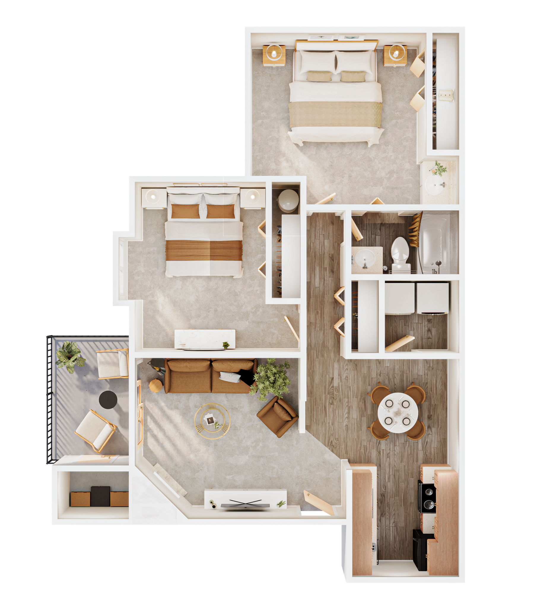 2x1 floor plan