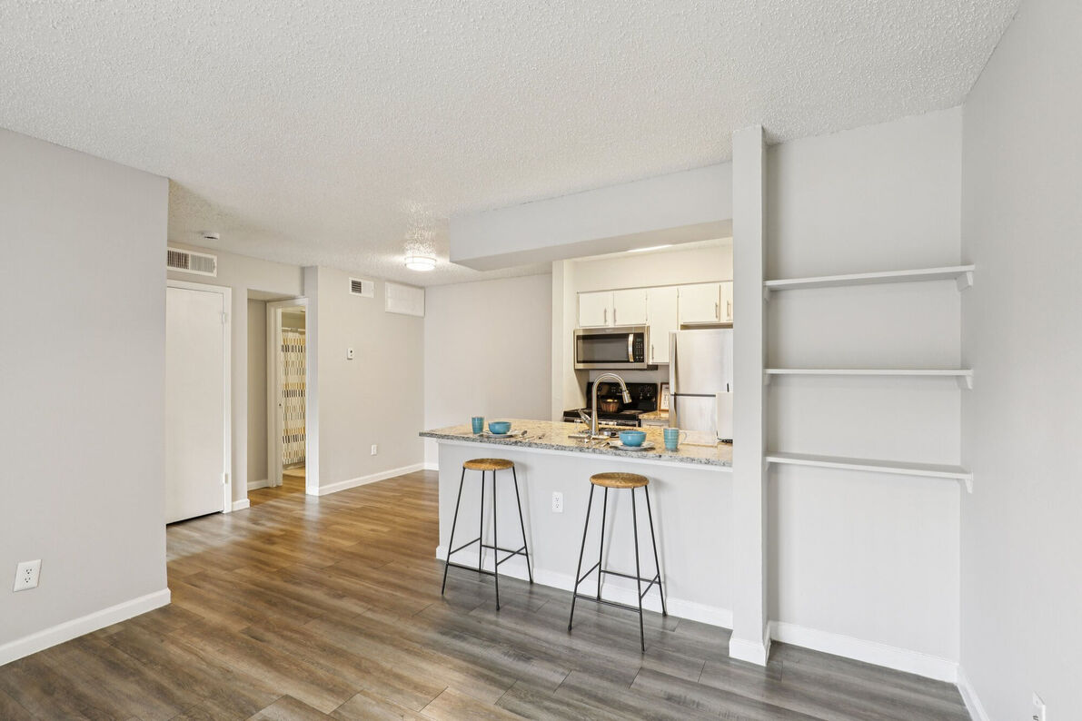 Claro Court Apartments built-in shelving detail - Dallas, TX