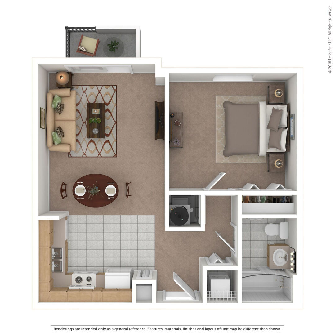 1B floor plan