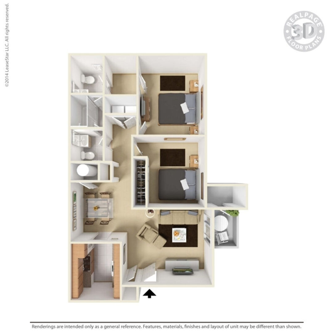 2 Bedroom Apartment – 7302 Heards Lane #422, Galveston, TX 77551