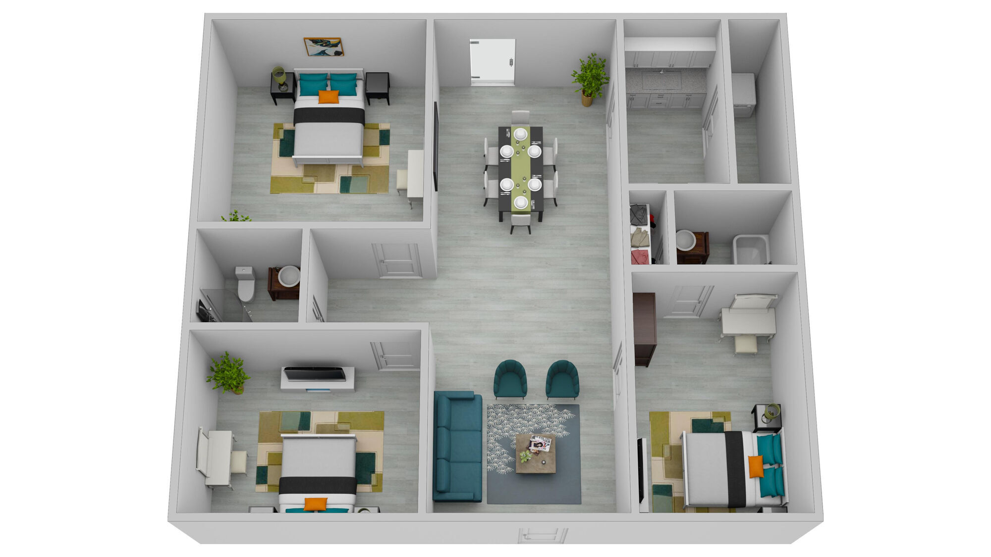3 Bedroom floor plan
