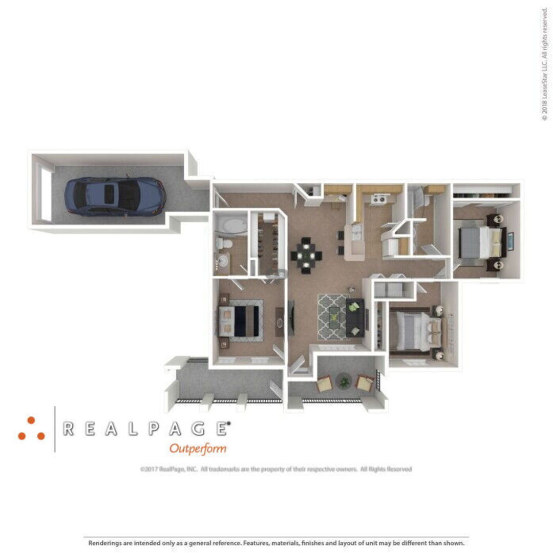 3 Bedroom Apartment – 4822 E Sam Houston Pkwy N #406, Houston, TX 77015