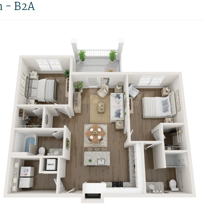 B2A floor plan