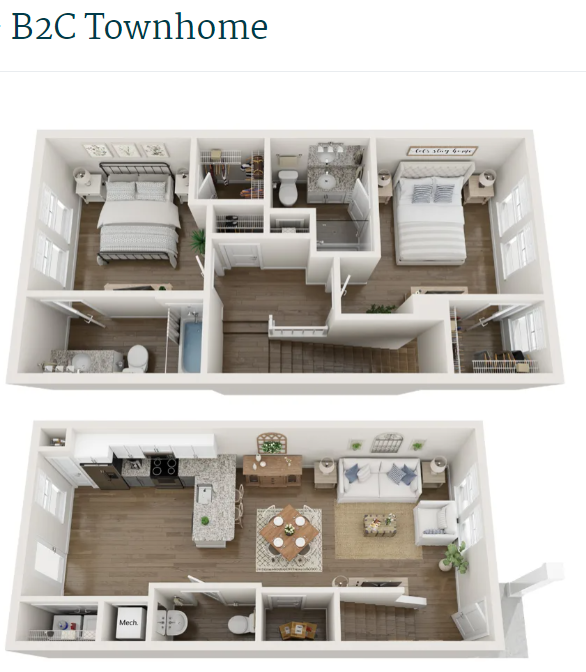 B2C Townhome floor plan