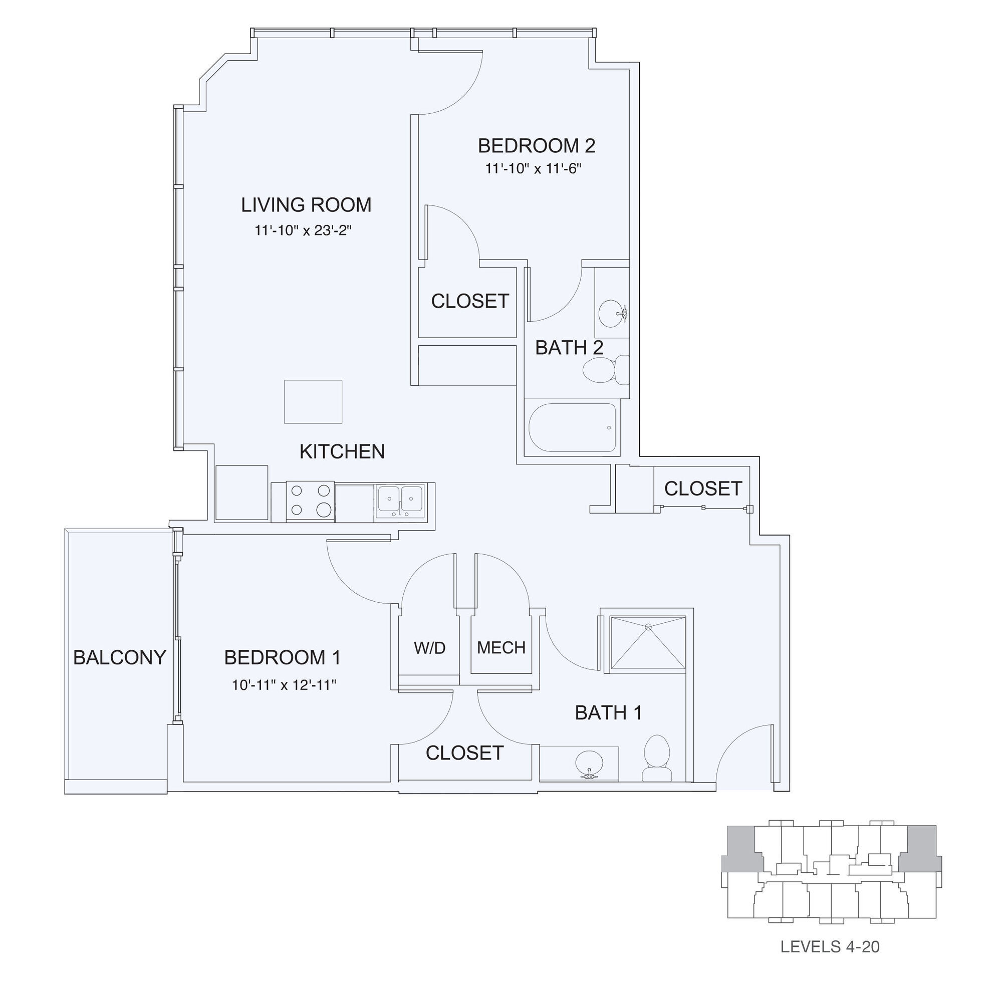 2x2 1078 floor plan