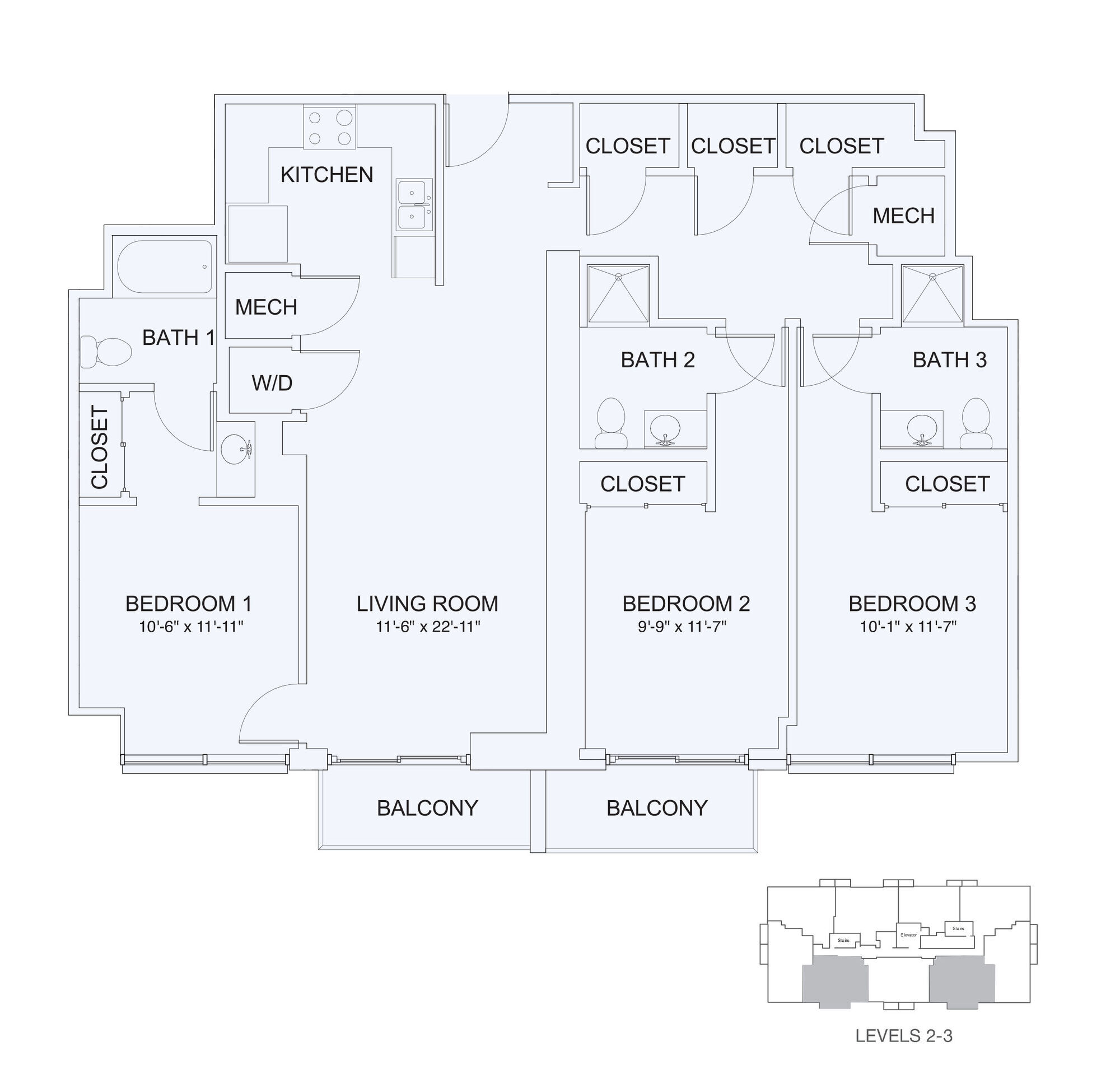 3x3 1382 floor plan