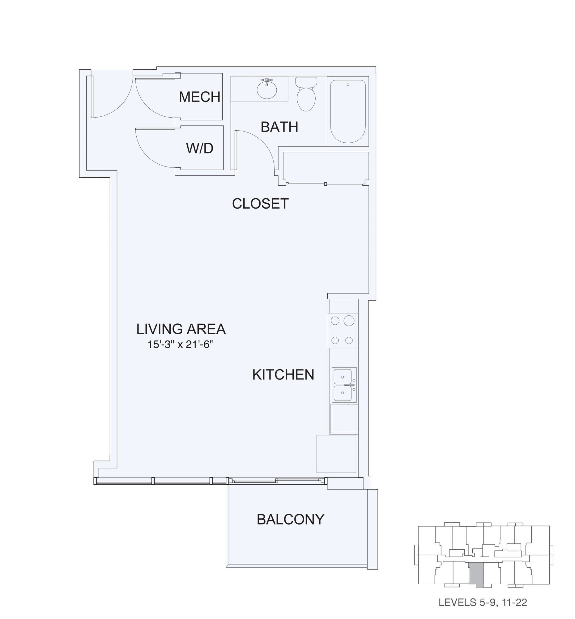 Studio 2 floor plan