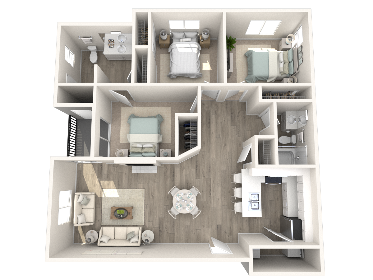 3Bedroom TA Reno floor plan