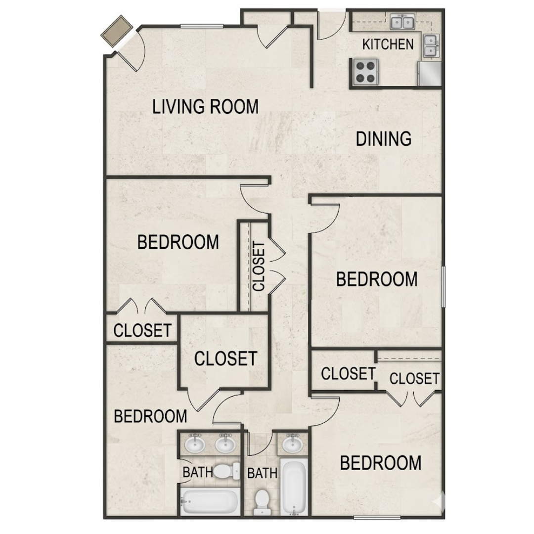 4 Bedroom Apartment – 3954 Arlington Square Drive #98, Houston, TX 77034
