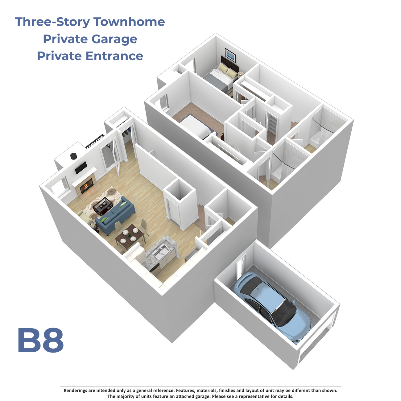 B8 w/attached garage floor plan