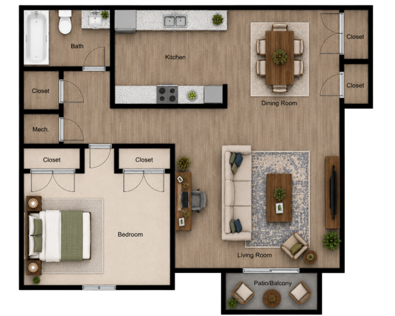 1 Bedroom Apartment – 4949 Spring Chase Circle #01732, Stone Mountain, GA 30083