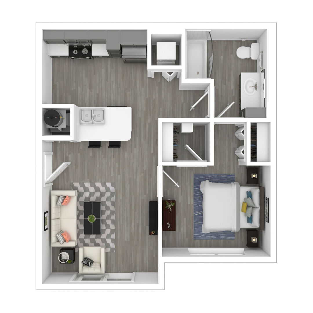 1 Bedroom floor plan
