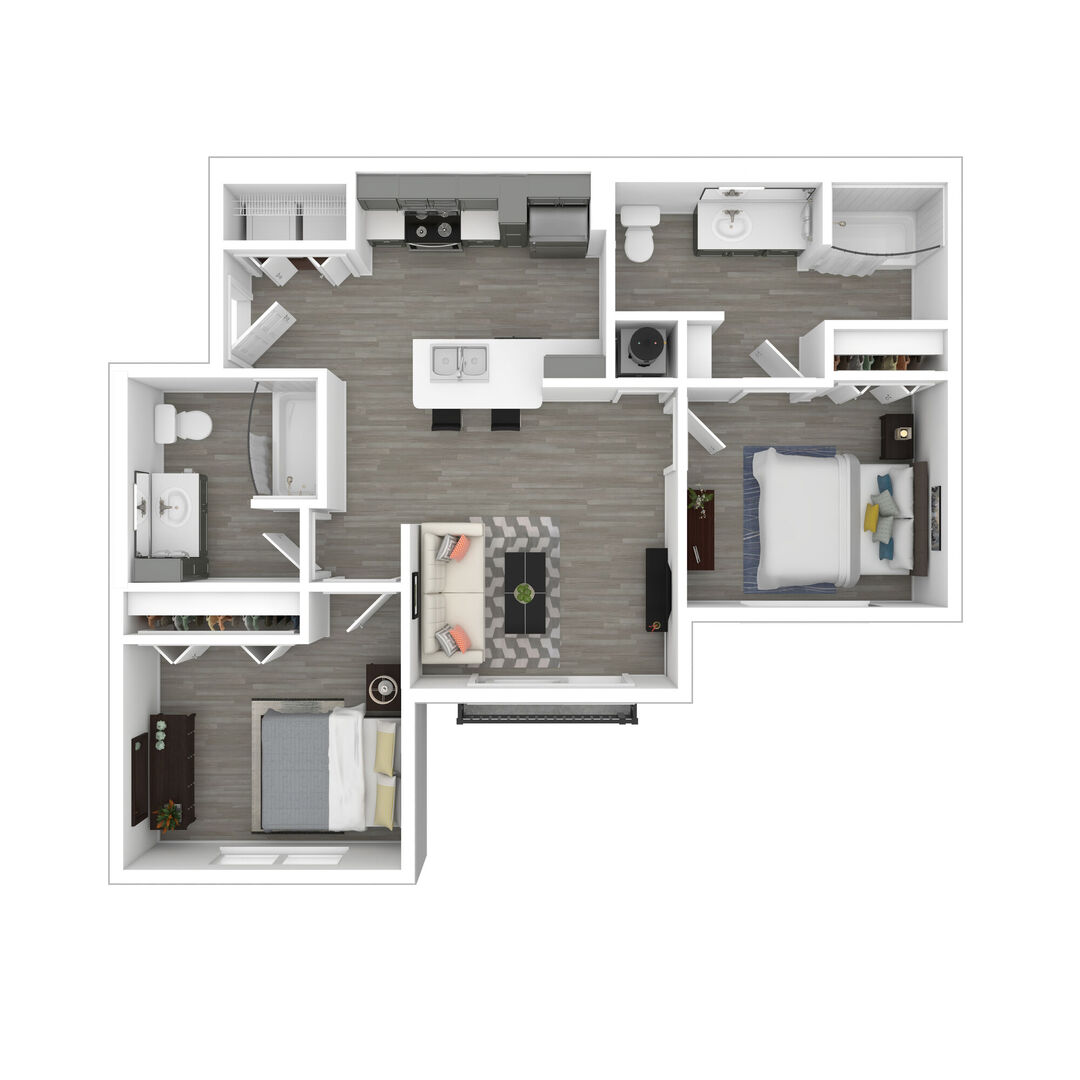 2 Bedroom floor plan