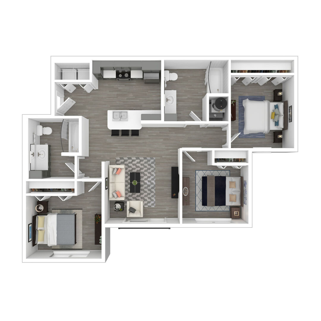 3 Bedroom floor plan
