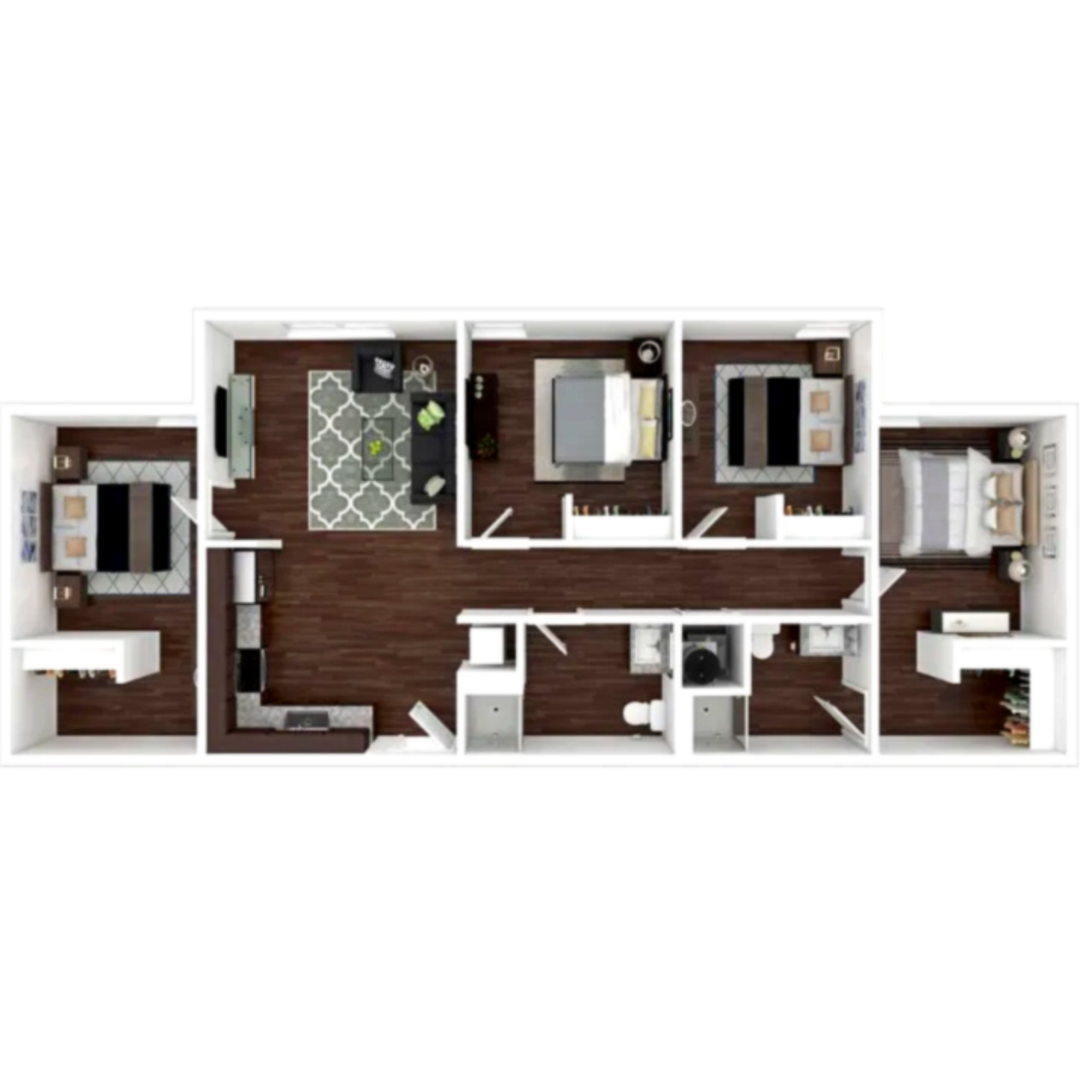 4 Bedroom Apartment – 12121 Greenspoint Drive #1523, Houston, TX 77060