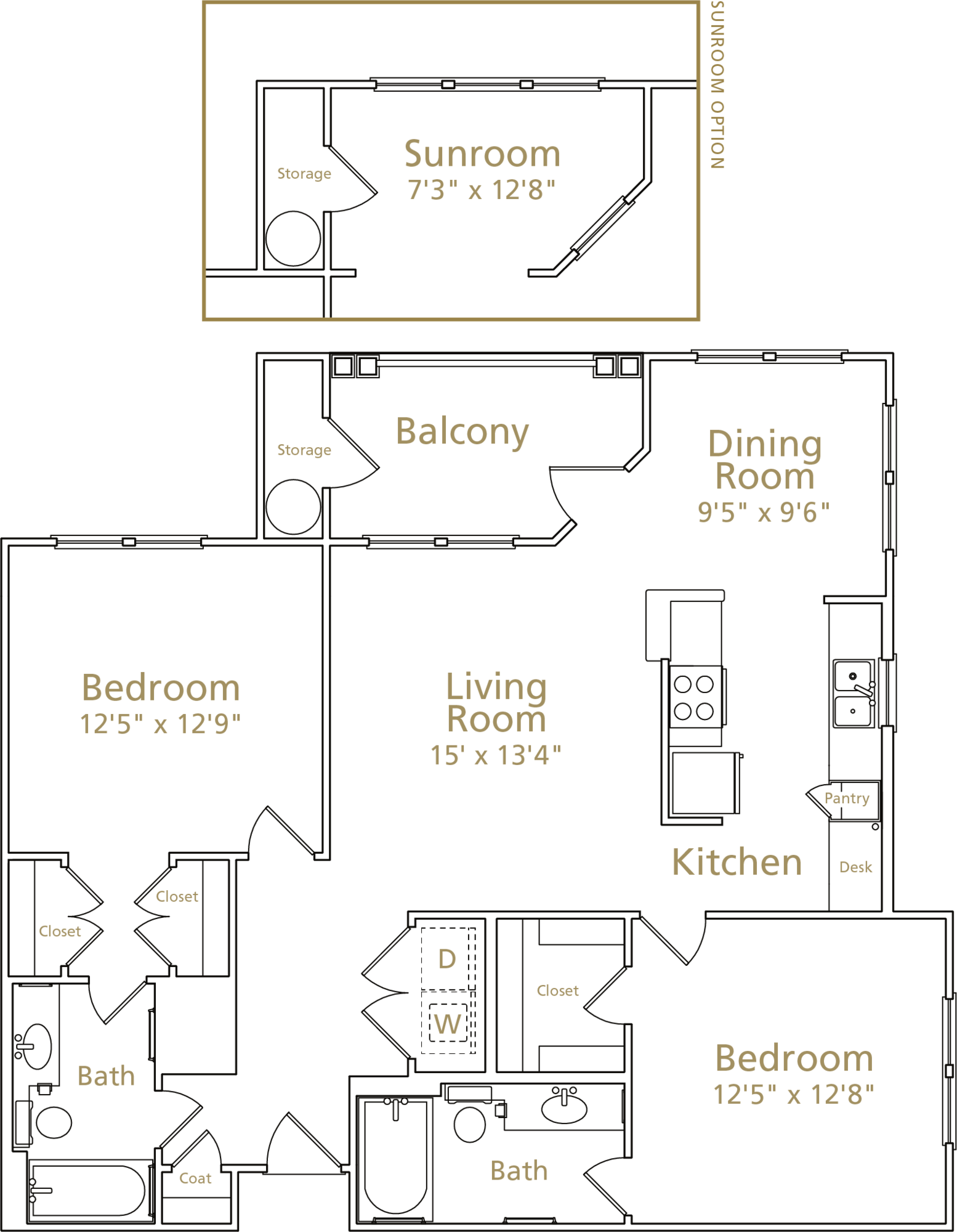 Lynnhaven Sunroom floor plan