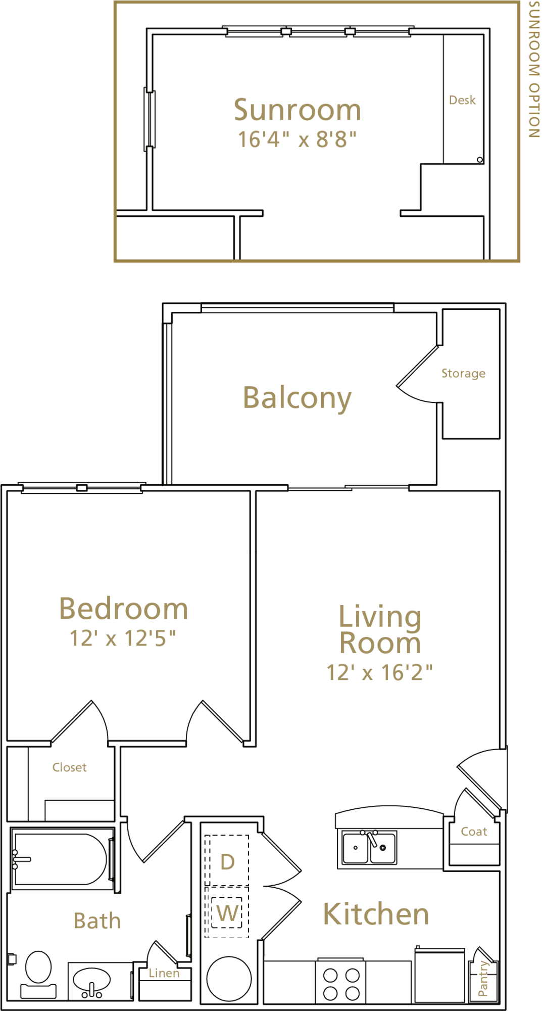 Berkley Sunroom floor plan