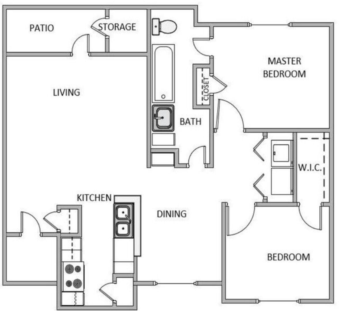 Two Bedroom Apartment floor plan