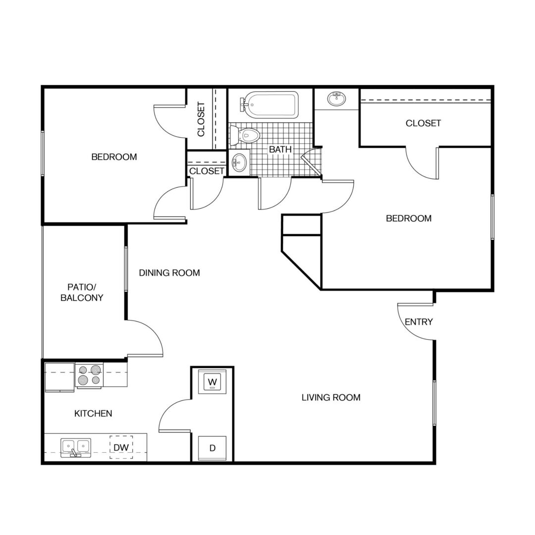 2 Bedroom Apartment – 14000 Ella Boulevard #212, Houston, TX 77014