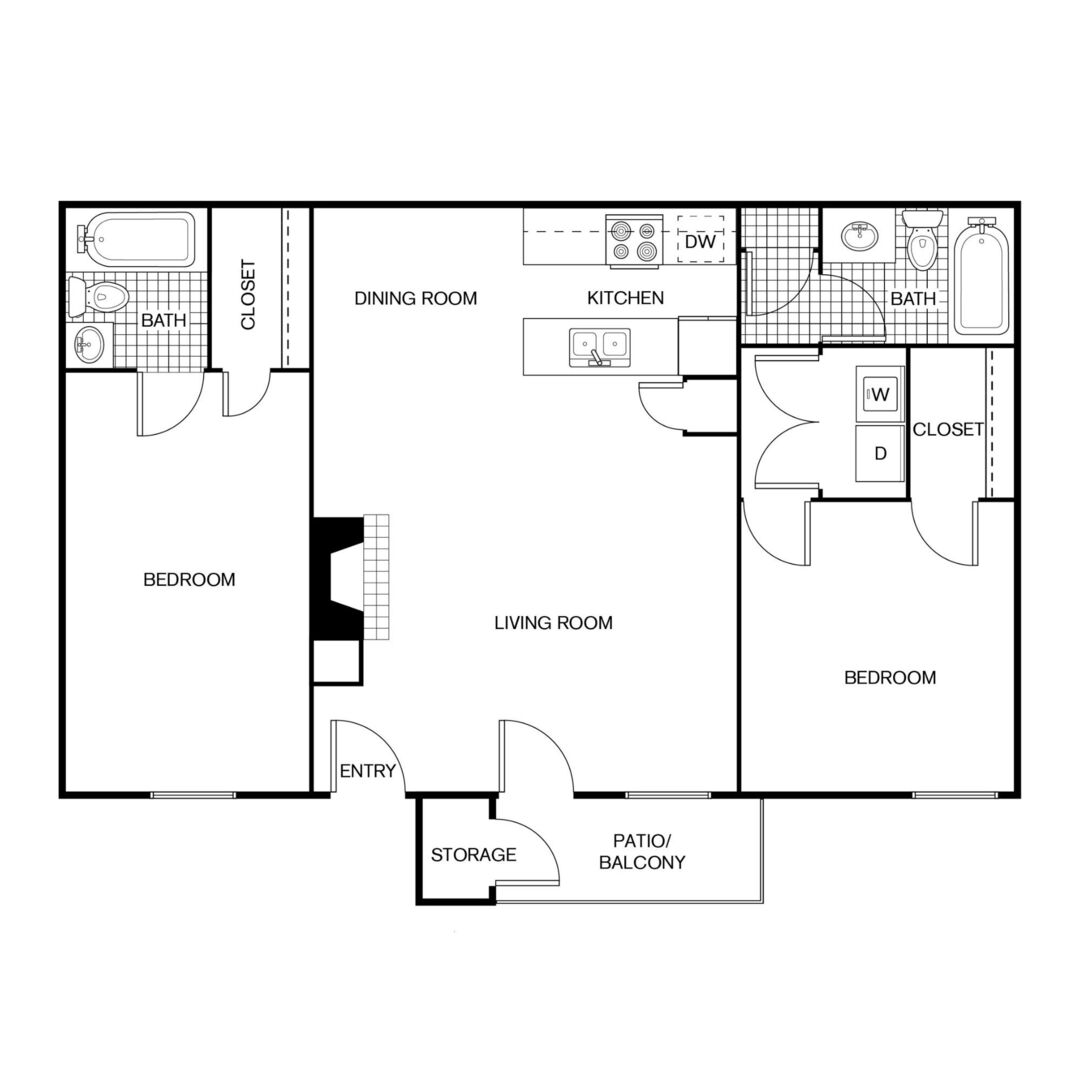 2 Bedroom Apartment – 14000 Ella Boulevard #621, Houston, TX 77014