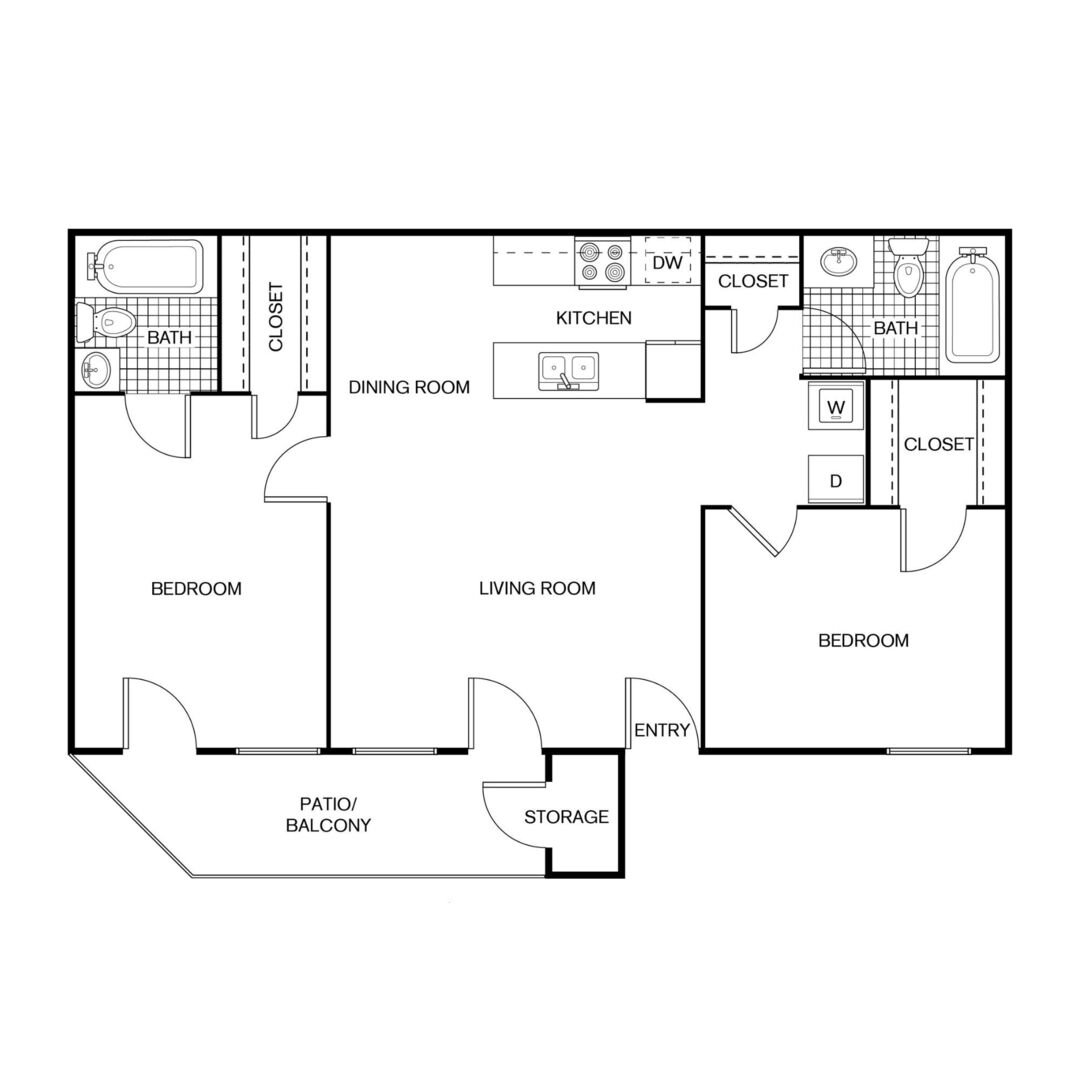 2 Bedroom Apartment – 14000 Ella Boulevard #622, Houston, TX 77014