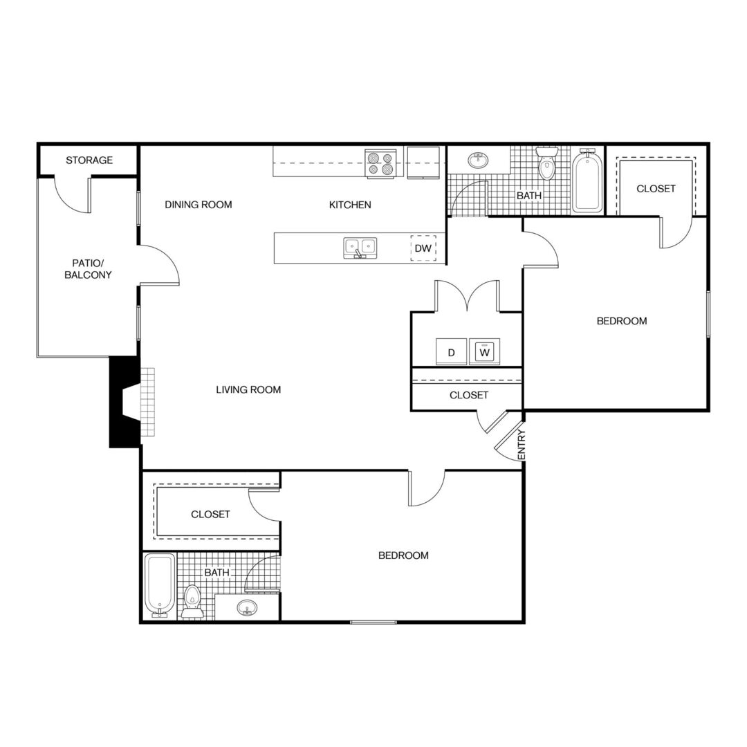 2 Bedroom Apartment – 14000 Ella Boulevard #1906, Houston, TX 77014