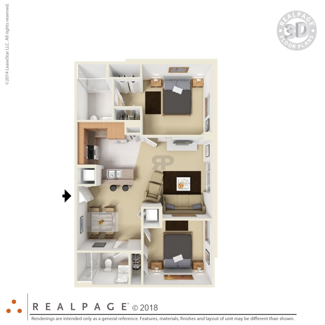 2X2B floor plan