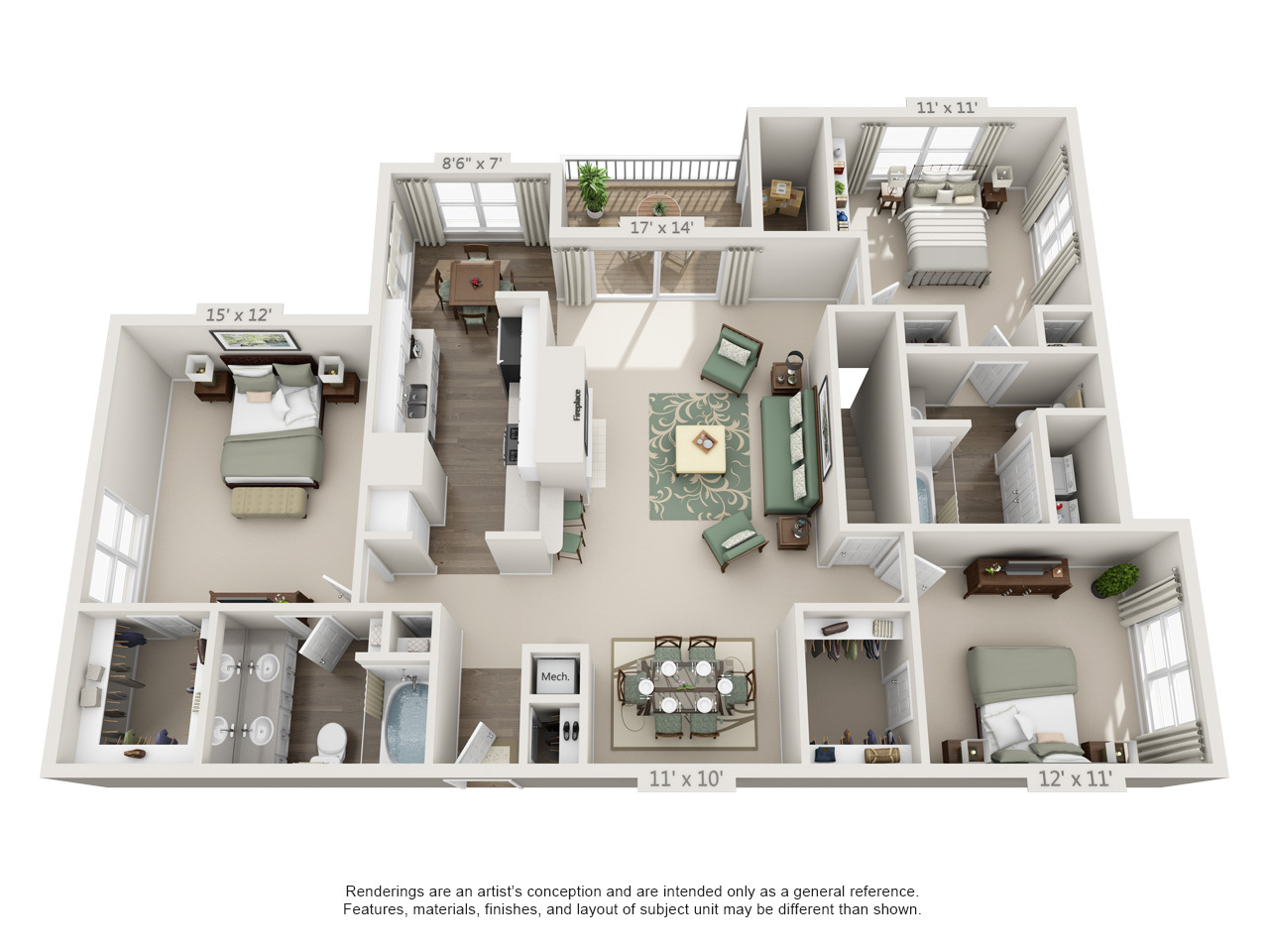2 Bedroom Thames Platinum floor plan