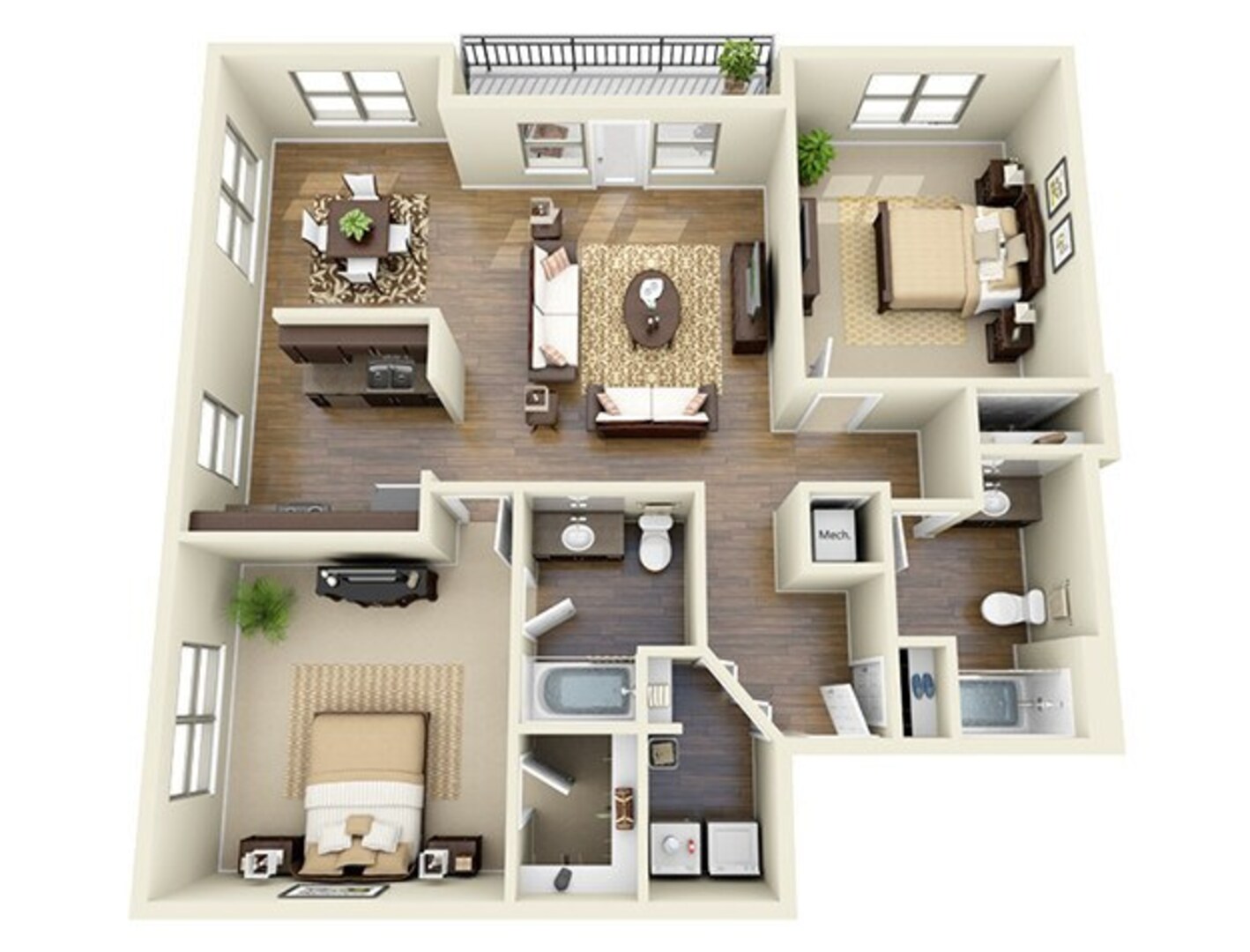 2 Bedroom Apartment – 133 Trinity Ave SW #101-1415, Atlanta, GA 30303
