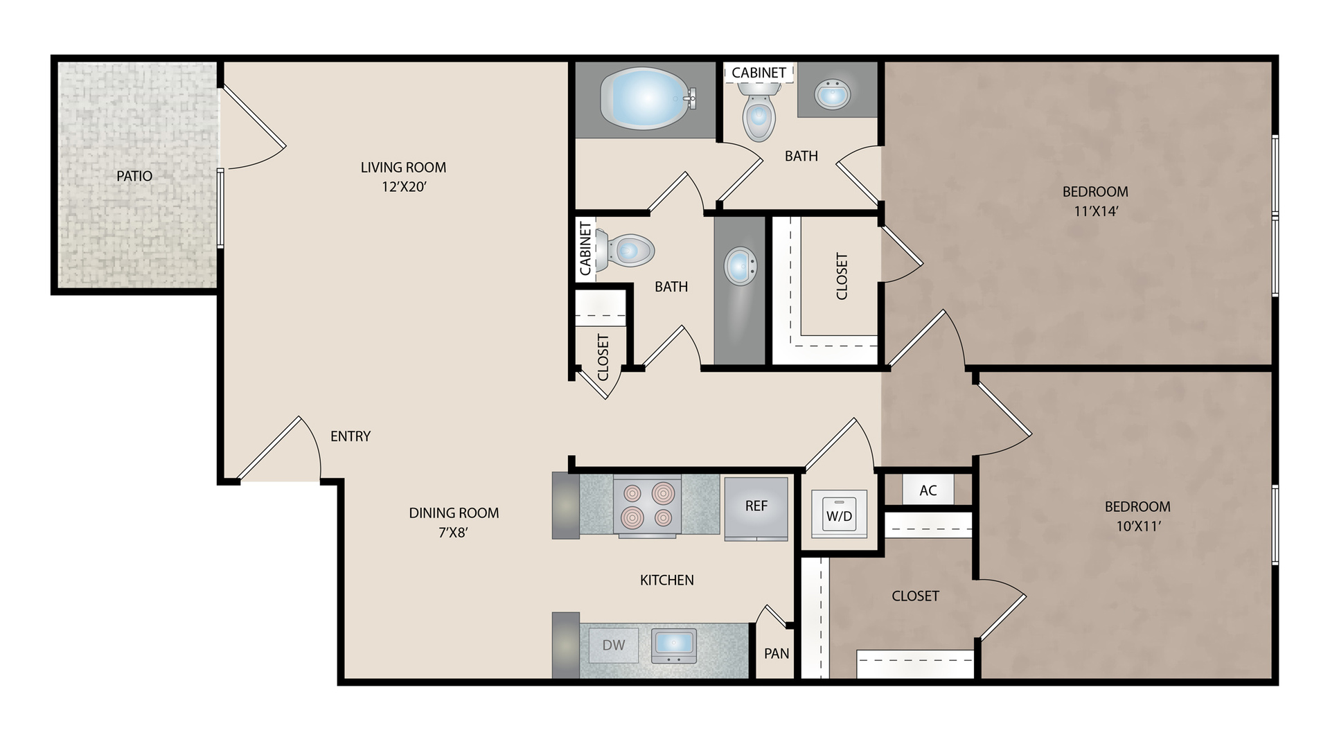 2 Bedroom Apartment – 3405 N Shepherd Drive #1006, Houston, TX 77018