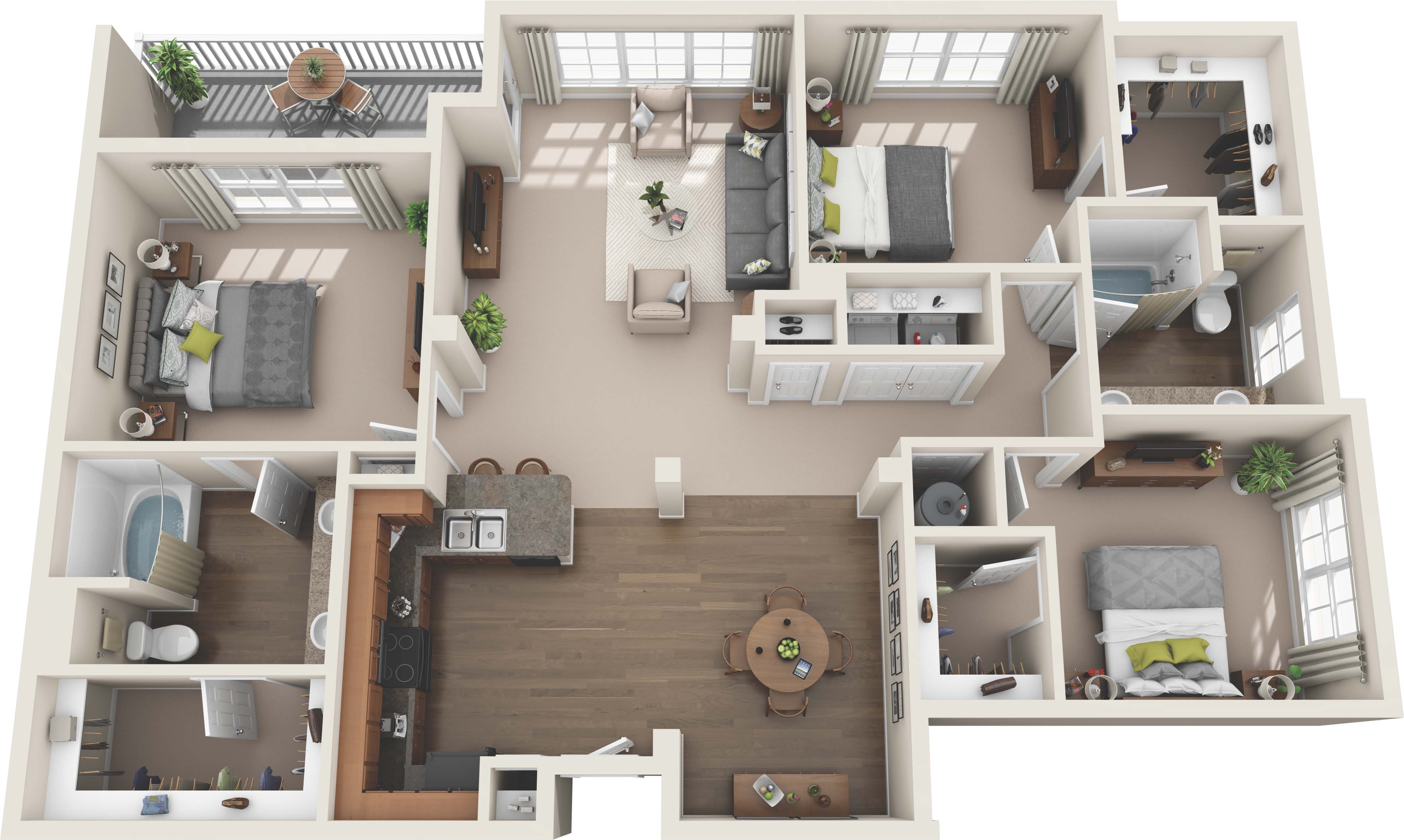 The Redbud floor plan