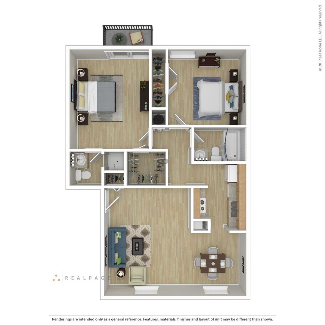 2 Bedroom floor plan