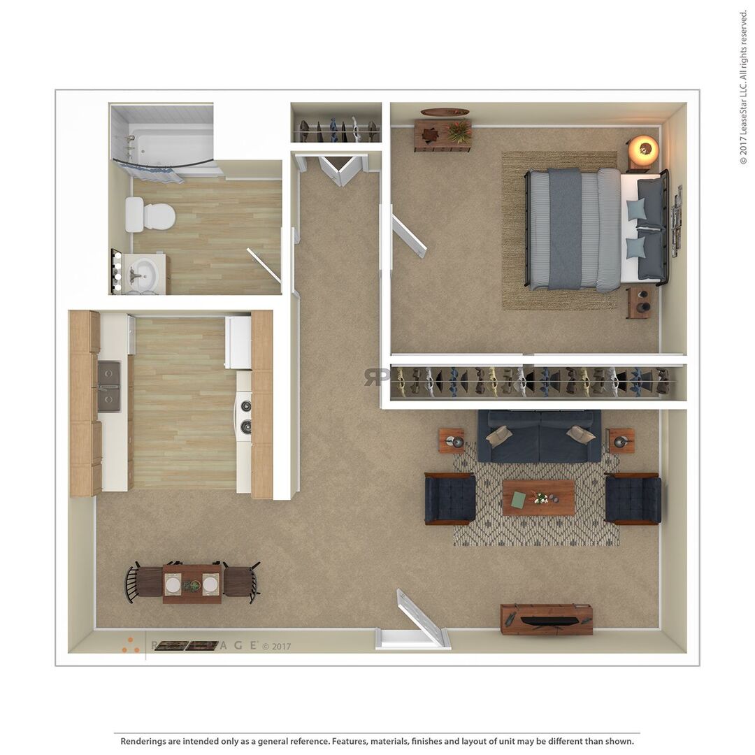 One Bedroom floor plan