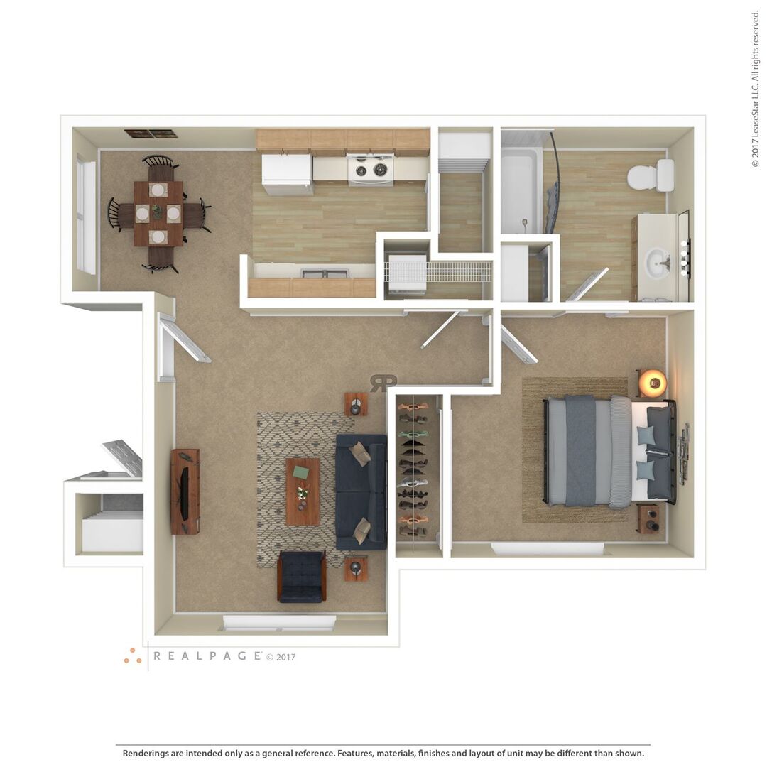 One Bedroom floor plan
