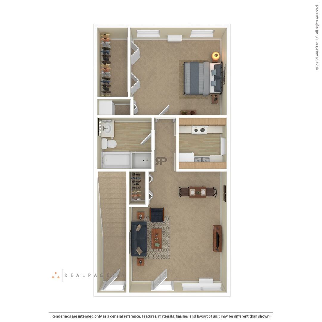 1 Bedroom floor plan