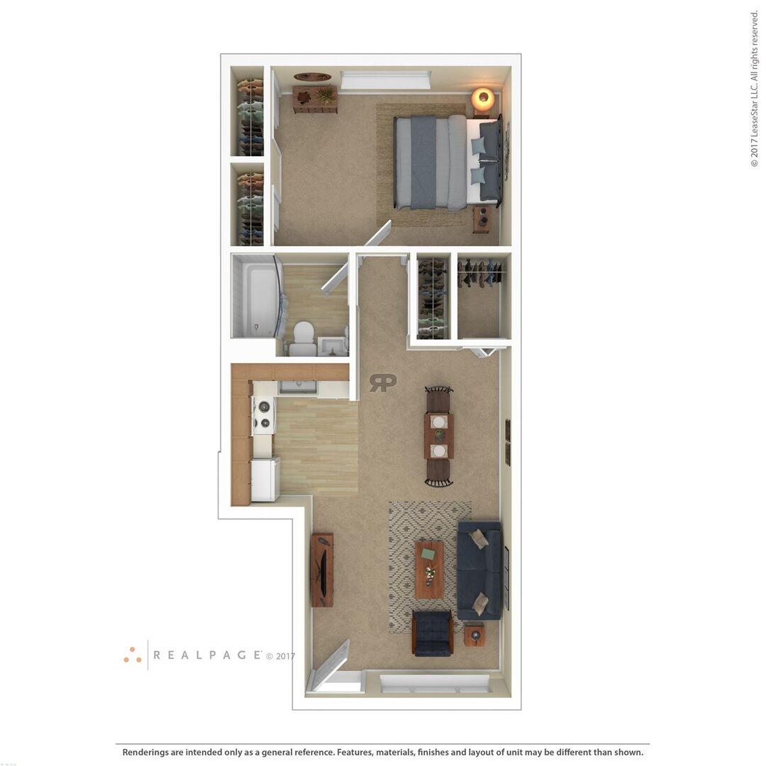 One Bedroom floor plan