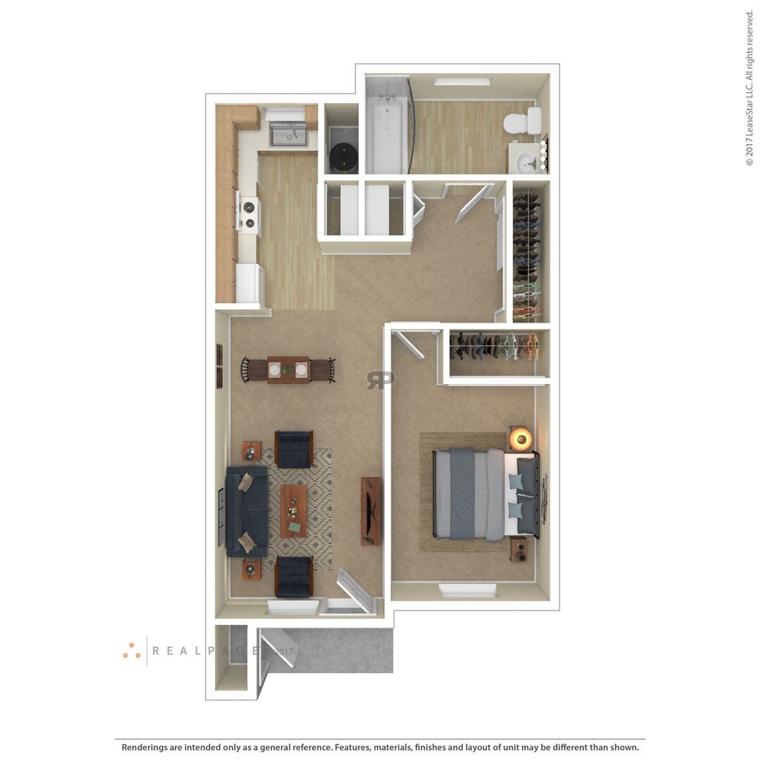 One Bedroom floor plan