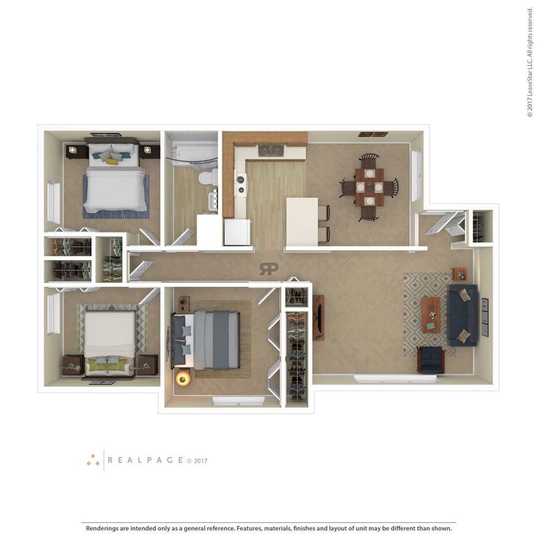 Three Bedroom floor plan